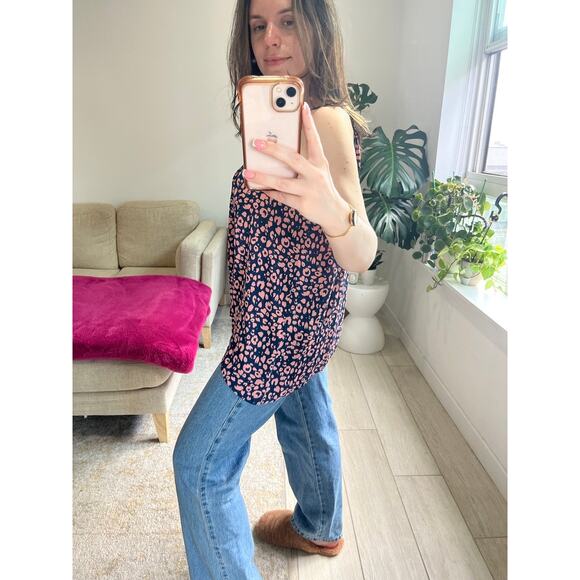 Collective Concepts Blue & Pink Animal Print Tank Size Large - Picture 2 of 7